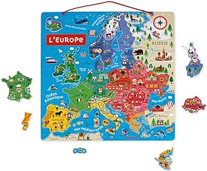 CARTE D'EUROPE MAGNETIQUE